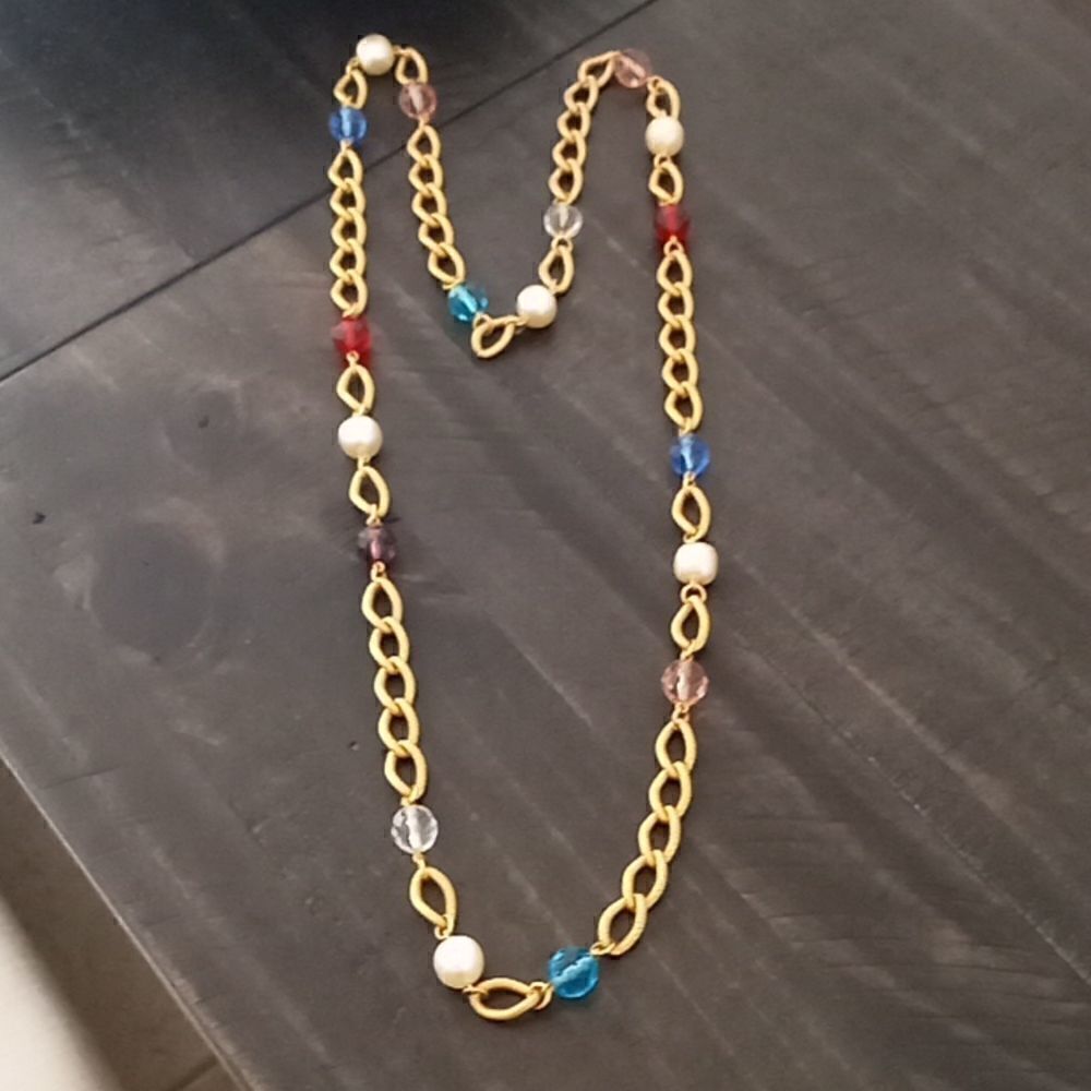 Multi-colored chain necklace  
